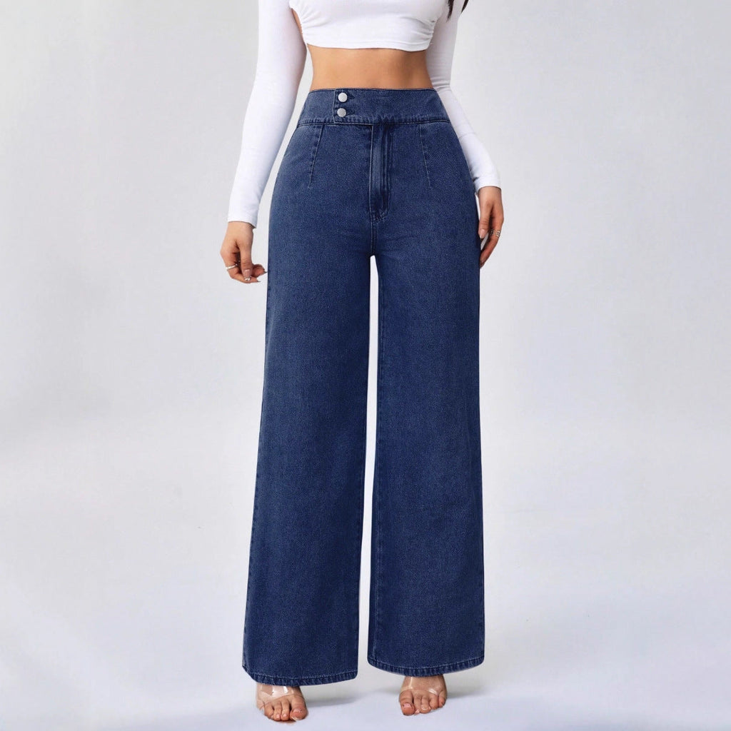 Jeans Verona de Talle Alto con Doble Botón