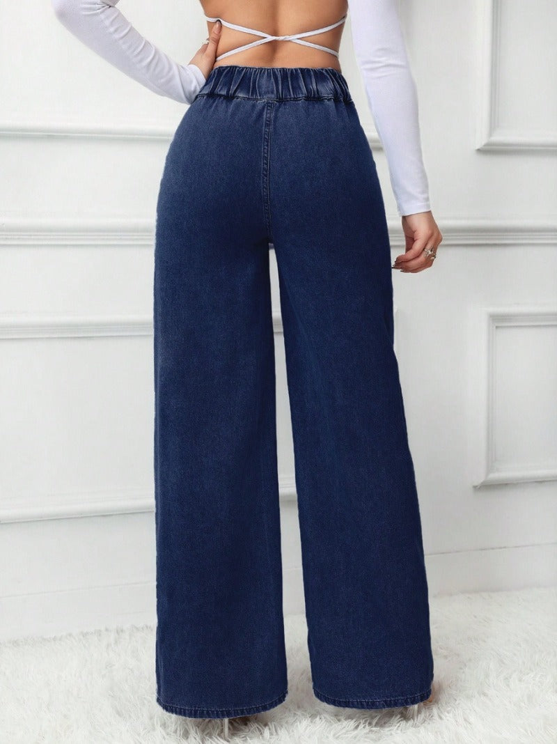 Jeans Verona de Talle Alto con Doble Botón