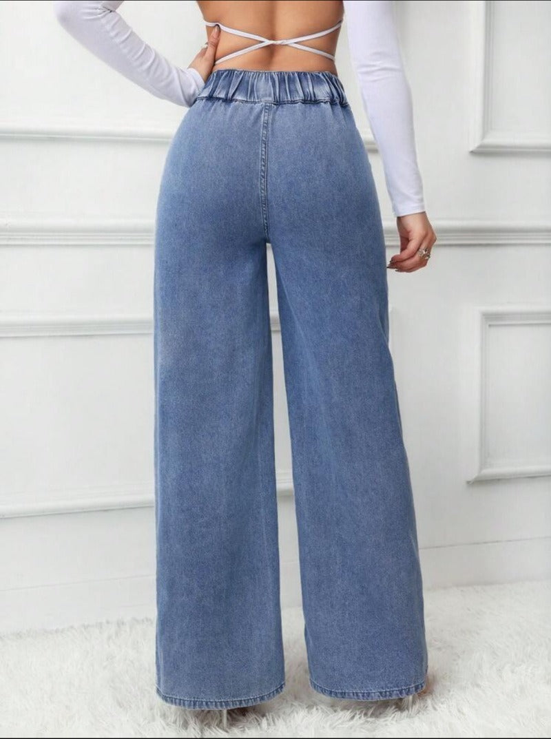 Jeans Verona de Talle Alto con Doble Botón